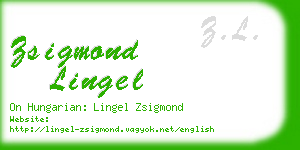 zsigmond lingel business card